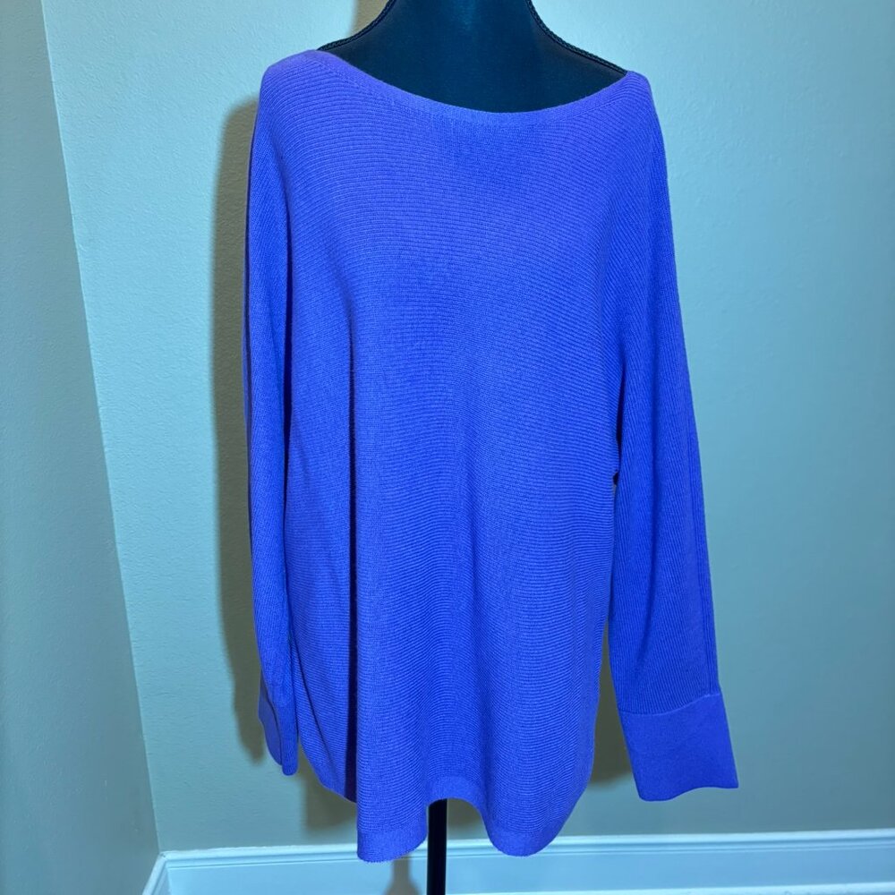 J.Jill Wearever Collection Purple Pullover Sweater